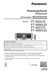 Kasutusjuhend Panasonic PT-MW530 Projektor