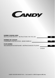 Handleiding Candy CH32XK Kookplaat