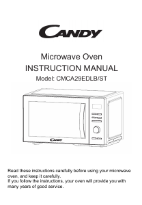 Manual Candy CMCA29EDLB/ST Microwave