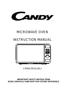 Manual de uso Candy CMWA20SDLWLI Microondas