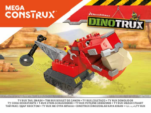 Manual Mega Construx set DXW44 Dinotrux Ty Rux Tail Smash