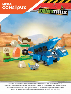 Manuale Mega Construx set DXW46 Dinotrux Ton-Ton lancio al bersaglio