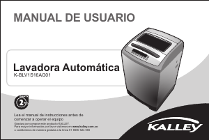 Manual de uso Kalley K-BLV1S16AG01 Lavadora