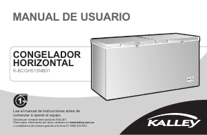 Manual de uso Kalley K-BCGH515NB01 Congelador