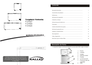 Manual de uso Kalley K-CH227 Congelador