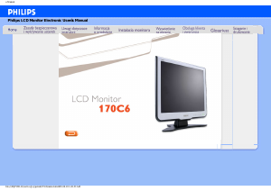 Bedienungsanleitung Philips 170C6FS LCD monitor