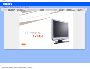 Bruksanvisning Philips 170C6FS LCD-skjerm