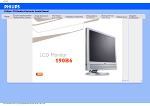 Bedienungsanleitung Philips 190B6CG LCD monitor