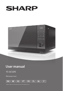 Manual de uso Sharp YC-GC52BE-B Microondas