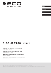 Manuál ECG B.BOLD 7200 Intero Vysílačka