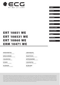 Vadovas ECG ERM 10471 WE Šaldytuvas