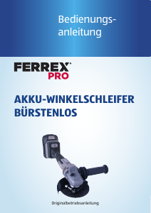 Bedienungsanleitung Ferrex F-BCAG125 Winkelschleifer
