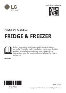 Manual LG GBV5250CPY Fridge-Freezer