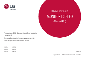 Manual de uso LG 25MS500-B Monitor de LED