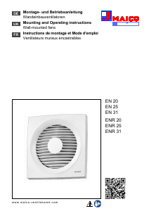 Mode d’emploi Maico ENR 31 Ventilateur