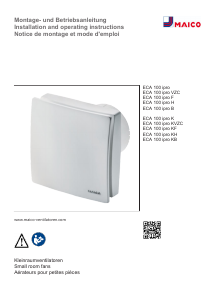 Mode d’emploi Maico ECA 100 ipro KB Ventilateur