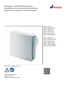 Mode d’emploi Maico ECA 150 ipro KH Ventilateur