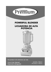 Handleiding Premium PB324 Blender