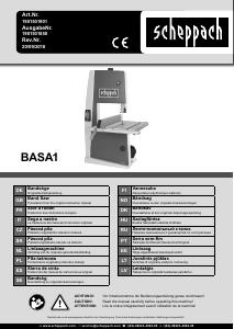 Használati útmutató Scheppach BASA1 Szalagfűrész