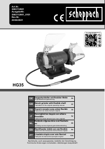 Manual de uso Scheppach HG35 Amoladora de banco