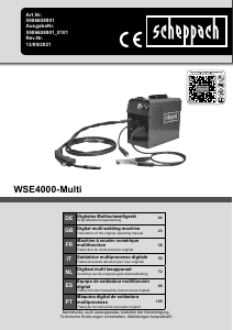 Bedienungsanleitung Scheppach WSE4000-Multi Schweissgerät