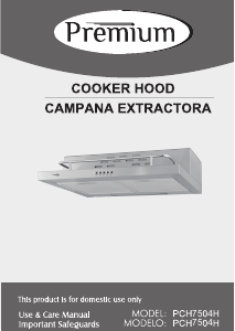 Manual Premium PCH7504H Cooker Hood