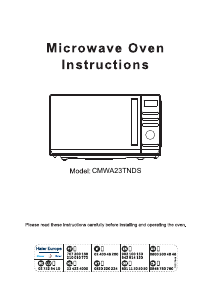 Manual Candy CMWA23TNDS Microwave