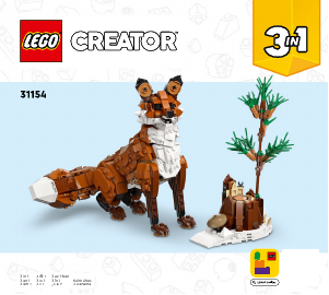 Manual de uso Lego set 31154 Creator Animales del Bosque: Zorro Rojo