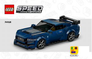 Manual de uso Lego set 76920 Speed Champions Deportivo Ford Mustang Dark Horse