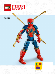 Manual Lego set 76298 Super Heroes Iron Spider-Man construction figure