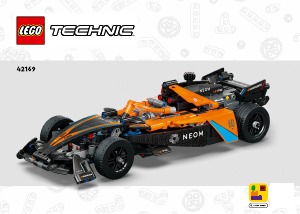 Manual Lego set 42169 Technic NEOM McLaren Formula E Race Car