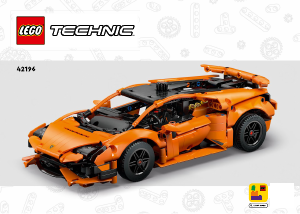 Manual de uso Lego set 42196 Technic Lamborghini Huracán Tecnica Naranja