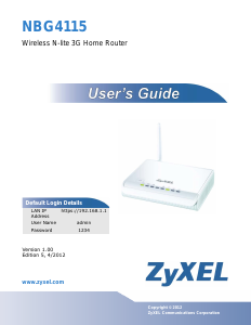 Manual ZyXEL NBG4115 Router