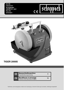 Mode d’emploi Scheppach TIGER 2000S Meuleuse d'établi