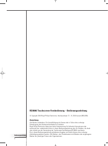 Bedienungsanleitung Philips RC9800i Fernbedienung