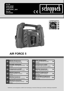 Használati útmutató Scheppach AIR FORCE 5 Kompresszor