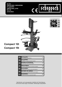 Manual Scheppach Compact 15t Wood Splitter