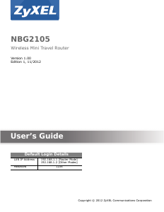 Manual ZyXEL NBG2105 Router