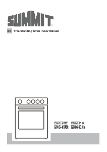 Manual Summit REXT20BL Range