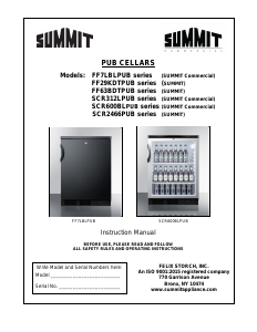 Manual Summit FF7LBLKBIPUBSSTB Refrigerator
