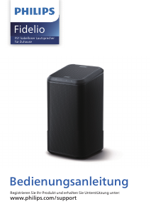 Bedienungsanleitung Philips TAFS1 Fidelio Lautsprecher