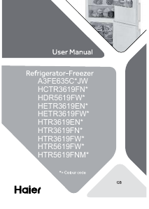 Manual Haier HTR3619ENPB(UK) Fridge-Freezer