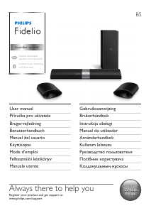 Käyttöohje Philips B5 Fidelio Kotiteatterijärjestelmä