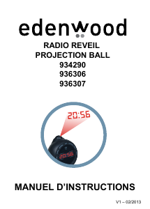 Mode d’emploi Edenwood 936306 Projection Ball Radio-réveil