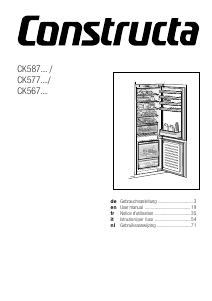 Manual Constructa CK587VF30 Fridge-Freezer