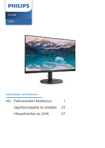 Használati útmutató Philips 242S9JML S Line LED-es monitor