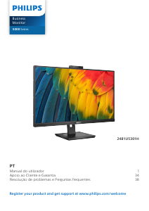 Manual Philips 24B1U5301H Monitor LED