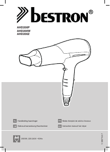 Bedienungsanleitung Bestron AHD200Z Haartrockner