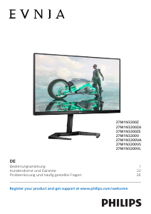 Bedienungsanleitung Philips 27M1N3200ZS Evnia LED monitor