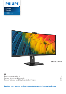 Bedienungsanleitung Philips 34B1U5600CH LED monitor